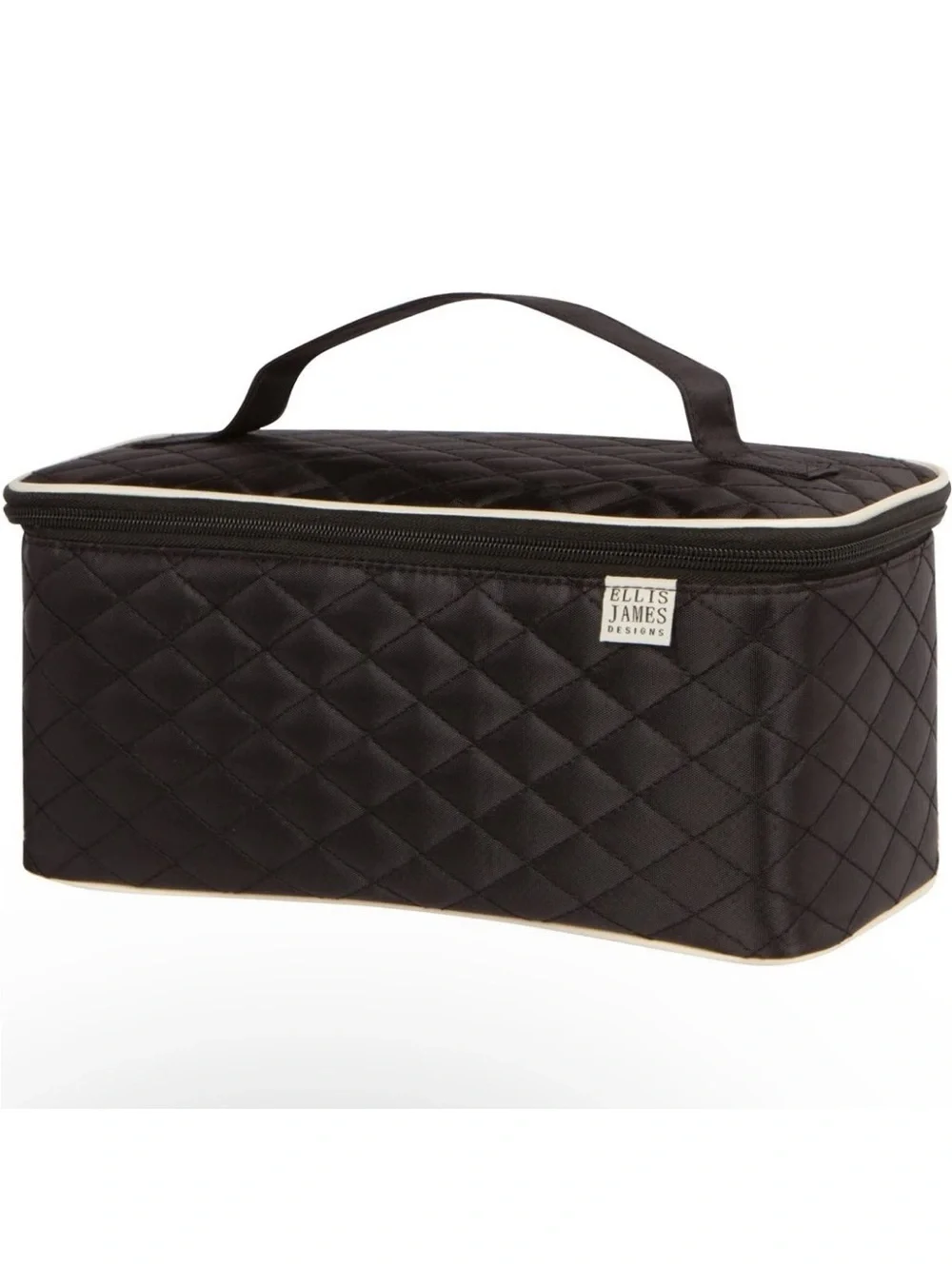 Ellis James Black and Cream Makeup Travel Bag